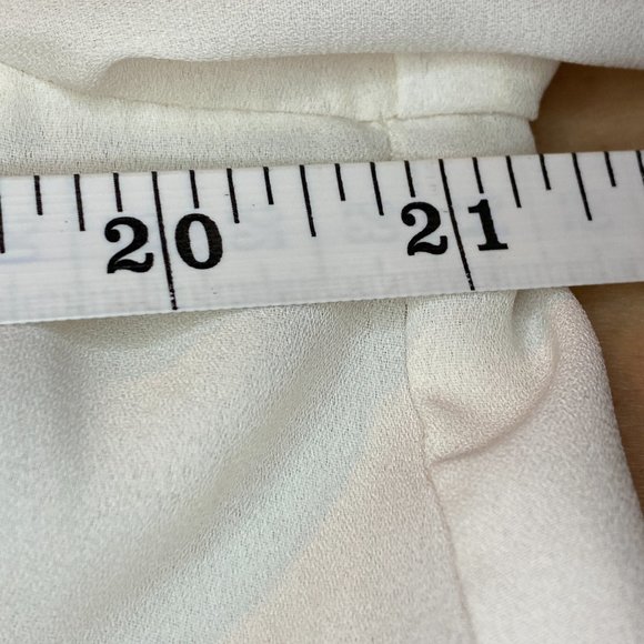 Alyx Lace Inset 3/4 Quarter Sleeve Blouse Cream Size Large - Picture 9 of 10